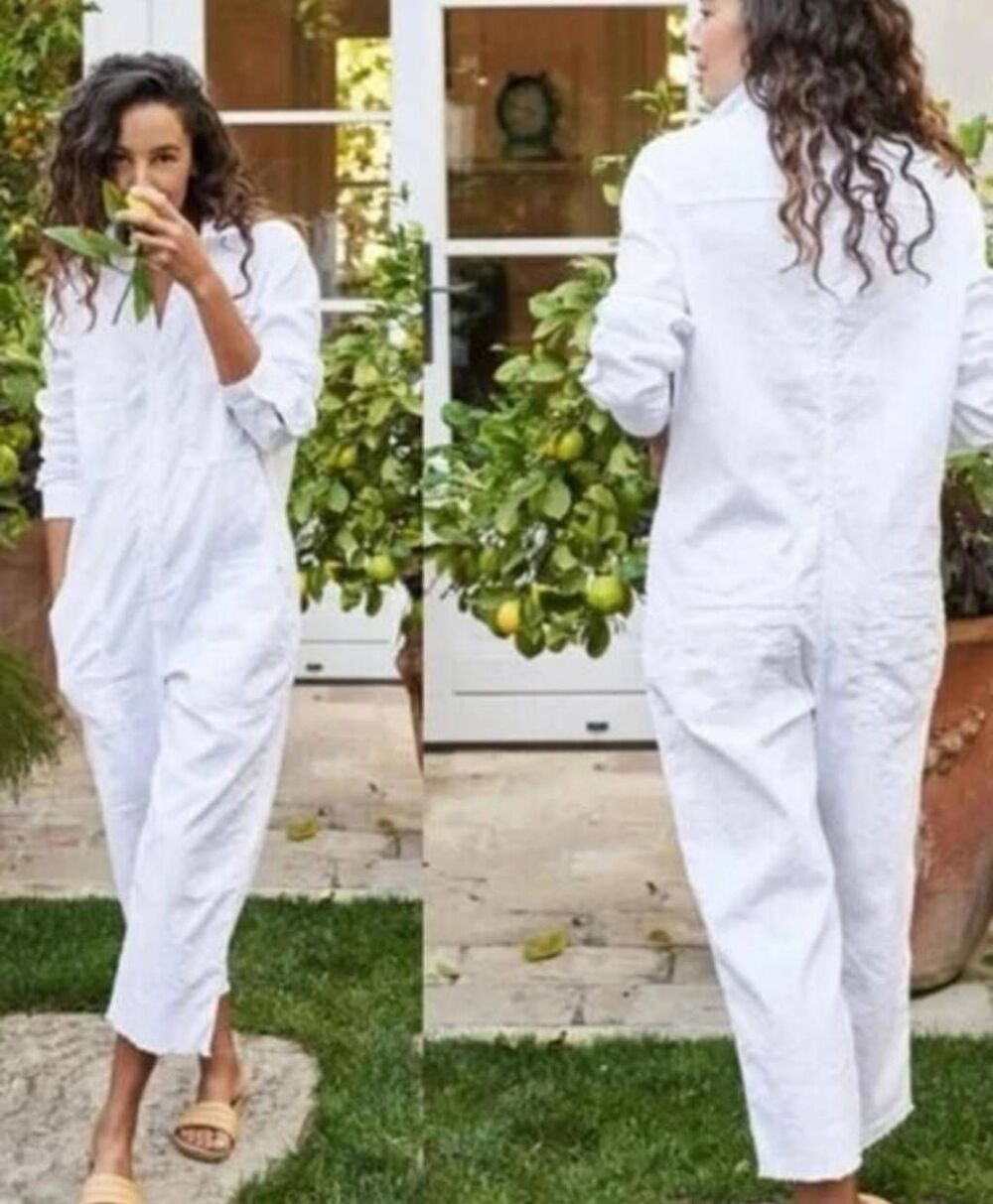 Frank & Eileen White Northern Ireland Playsuit Jumpsuit Sz XS